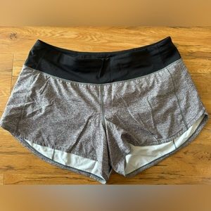 Women's Lululemon Speed Up MR Short 4" Lined Grey Sz 12